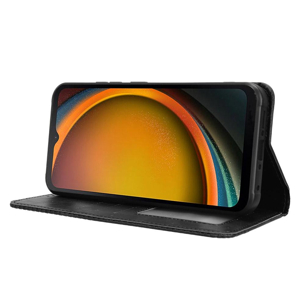 For Samsung Galaxy Xcover7 Wallet Case PU Leather Stand Retro Phone Cover