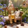 1Pcs Funny Drinking Cattle Resin Weather-resistant Pot Hugger Cow Figurines For Yard Porch Balcony Outdoors Home Farmhouse