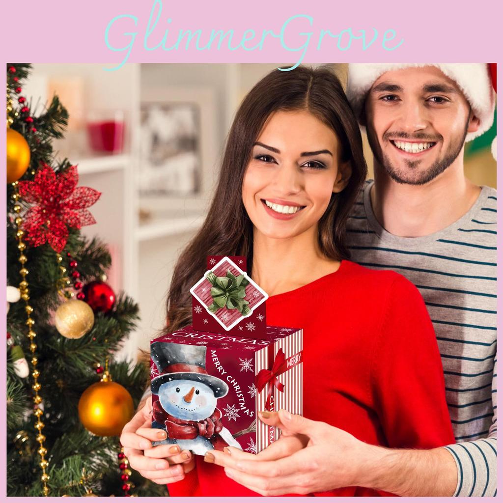 Red Snowman Christmas Party Decor Money Box Gift Box For Holiday Festivities