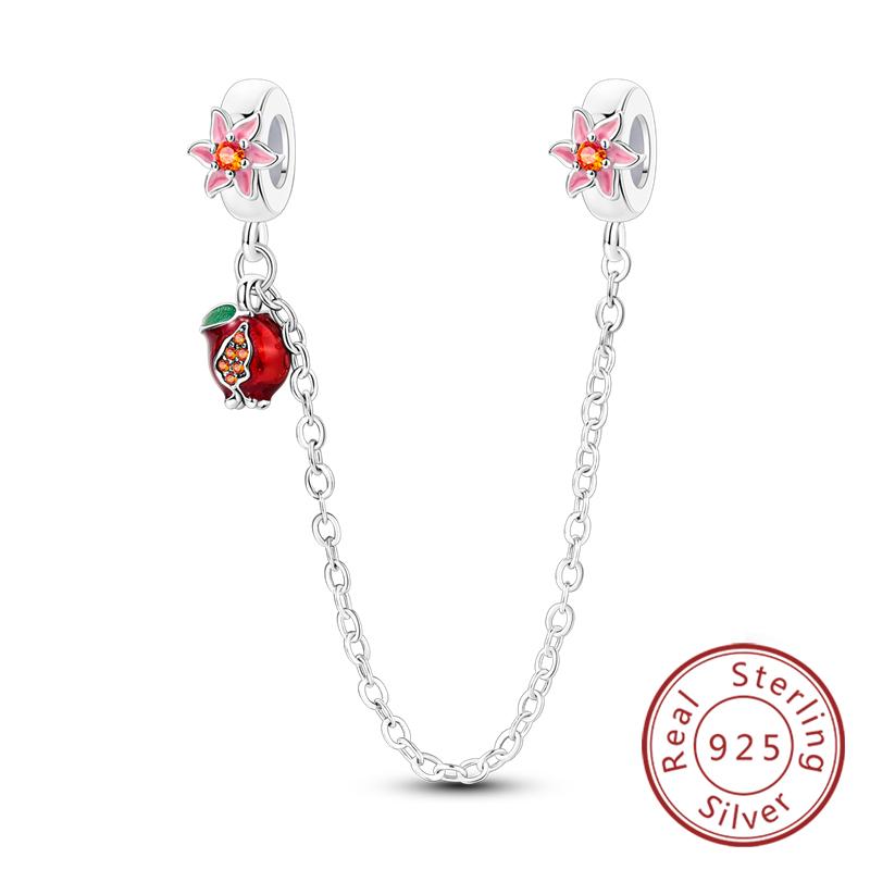 New Original Safety Chain Clasp Clip Charm Bead Copper Heart Bow Star Moon Fit Bracelet Diy Woman Girl Jewelry Gift