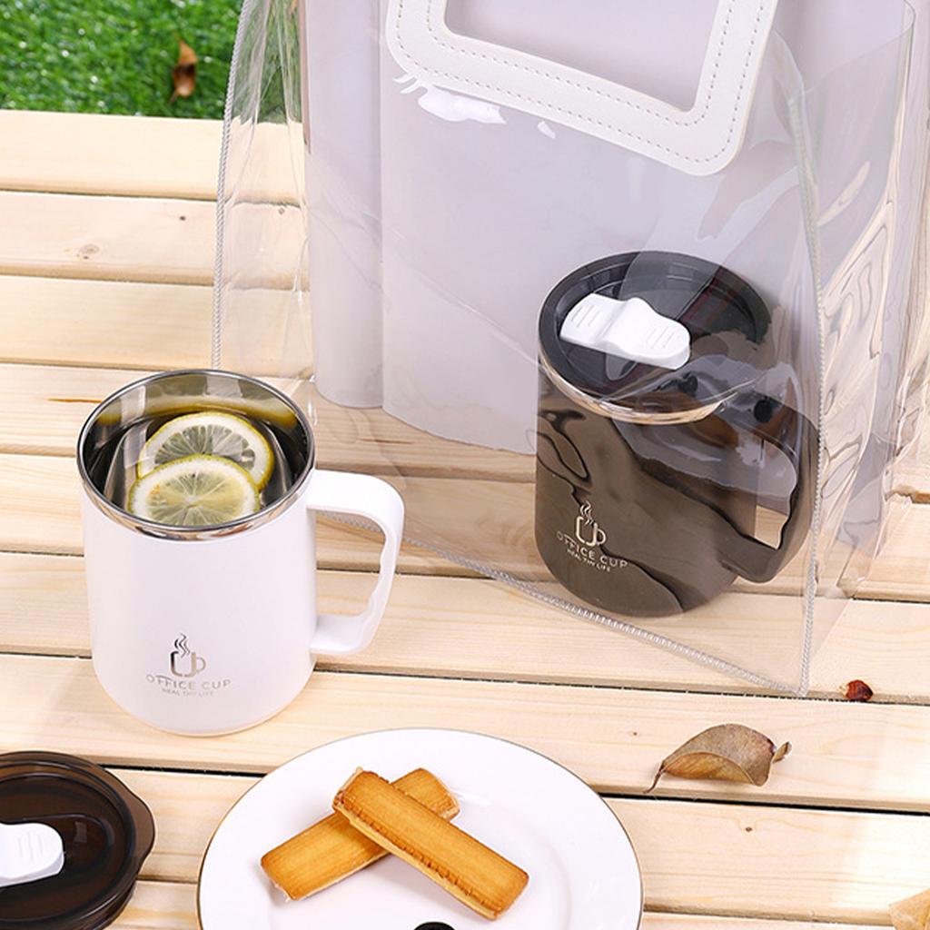 Double Layer Insulated Coffee Mug Reusable Sealed Water Cup For Student Portable Travel Office 304 Stainless Steel Thermos Cup