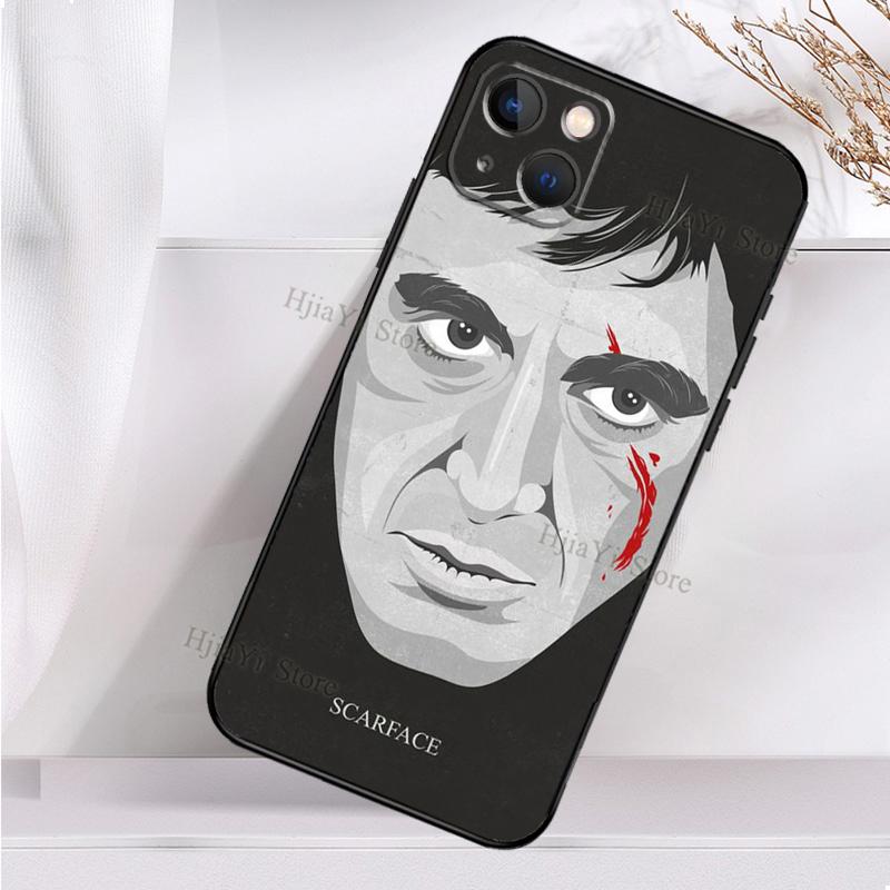 Pouzdro Scarface Al Pacino Tony Montana pro iPhone 13 12 11 14 Pro XS Max X XR 7 8 Plus SE2 12 13 Mini Zadní kryt Telefon