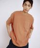 Kallapataleu Vintage Cow Graphic Short-Sleeved Pocket T-Shirt - Orange