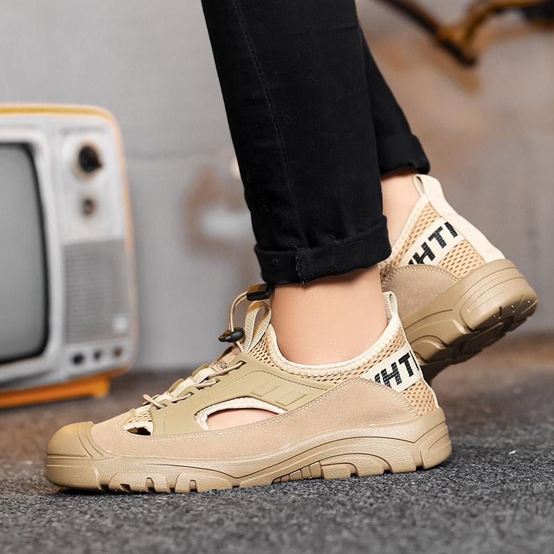 Summer Beach Sandals Men Wading Shoes Mesh Breathable Non-slip Men's Sports Sandals Outdoor Anticollision Hiking Shoes For Man