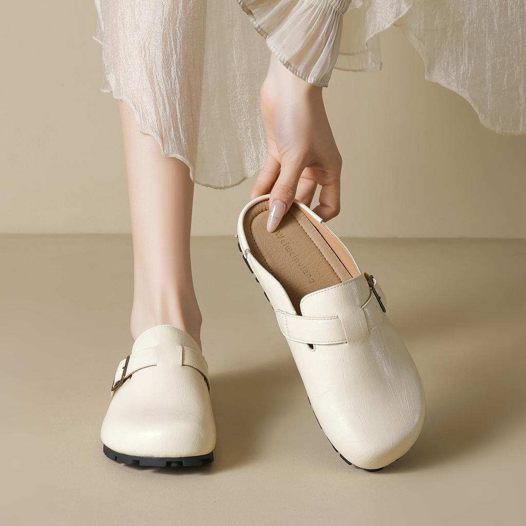 The women's pedals are the new Baotou semi-slippers, and the women's summer wears