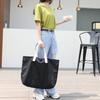 IELGY Korean version of casual large-capacity nylon handbag, simple literary Mori canvas bag
