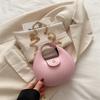Dumpling Shaped Girls Chain Crossbody Bag With Magnet Closure For Daily Fashion
