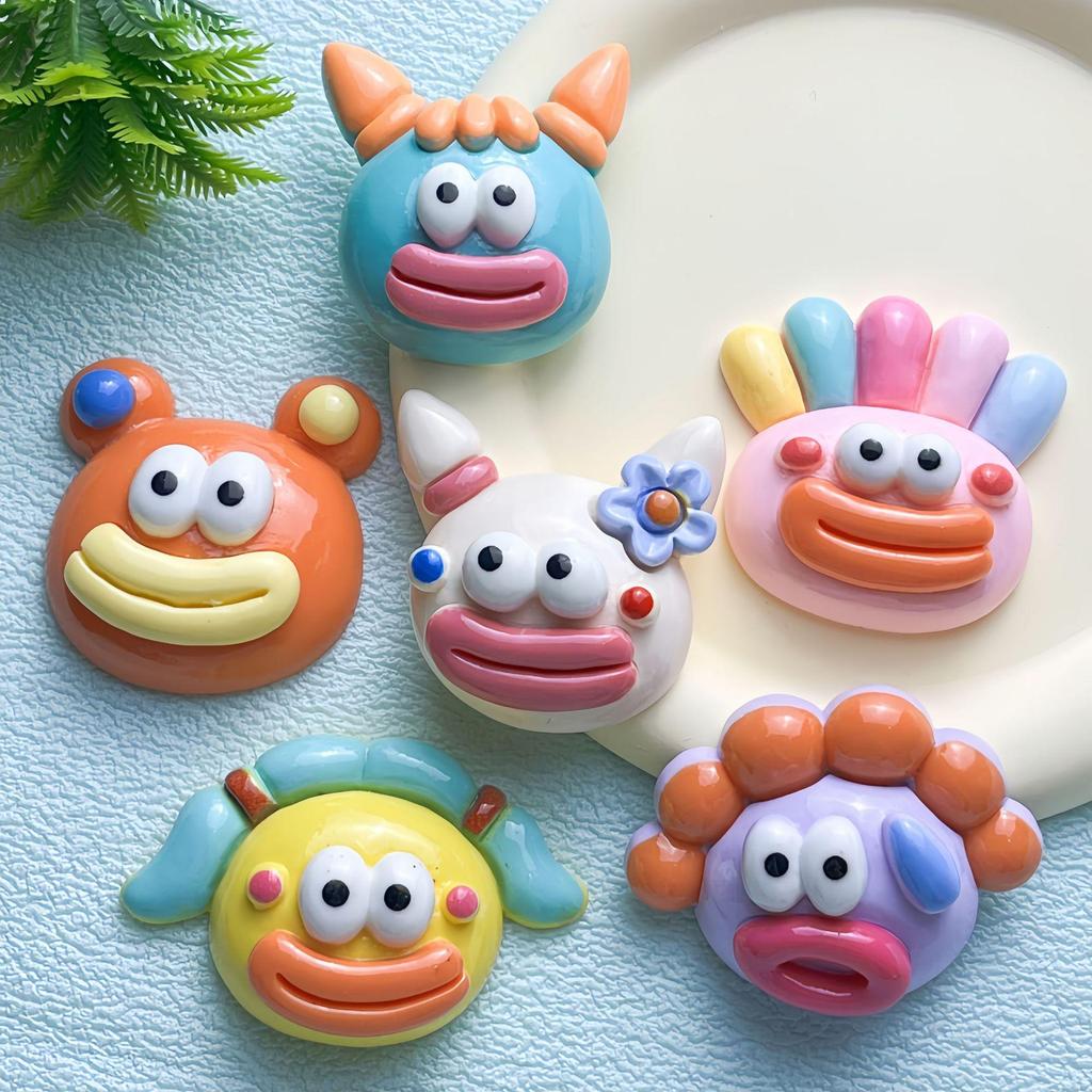 Cartoon Sausage Mouth Resin Accessories: Handmade DIY Ornaments for Hair Clips, Ties, Water Bottles, and Crafting