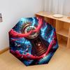 1 PC Automatic Folding Umbrella - The Magical Clock Pattern, Portable & Foldable Design with 8 Ribs, Christmas Birthday Gifts