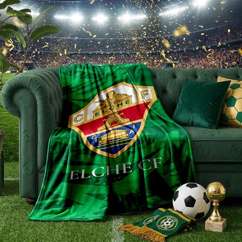 Football Elche Crest Design Blanket Lightweight Ideal Bedding Blanket Perfect for Travel, Camping, Living Rooms, Offices, Sofas, Fan Christmas gift