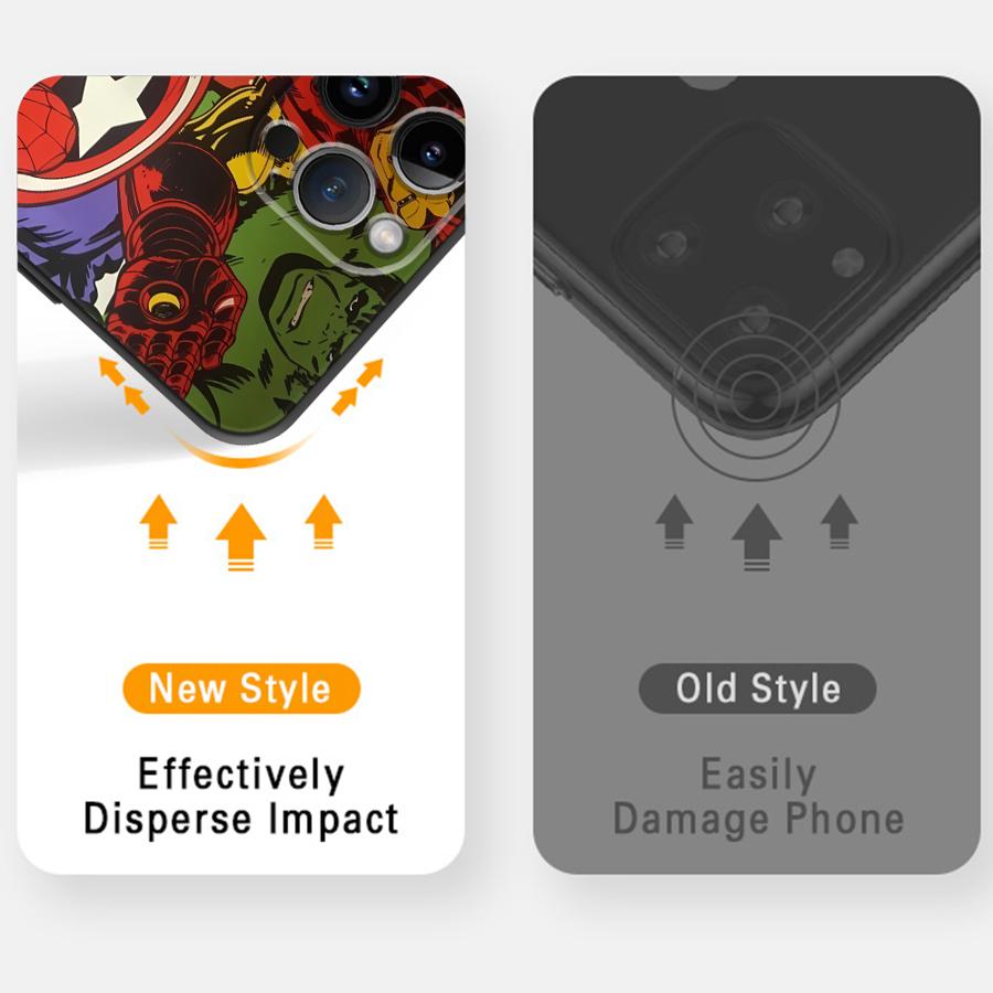 Phone Case for Apple iPhone 14 Air 15 Pro 7 8 13 XR XS MAX 12 11 17 Pro Max 16 Funda Phone Cover Marvel Avengers Captain America