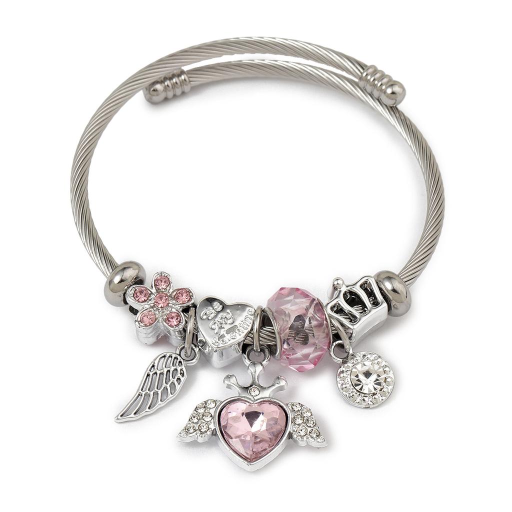Pink Summer Cool Bracelet For Women Fashion Sweet Lightweight Breathable Wrist Jewelry Gift