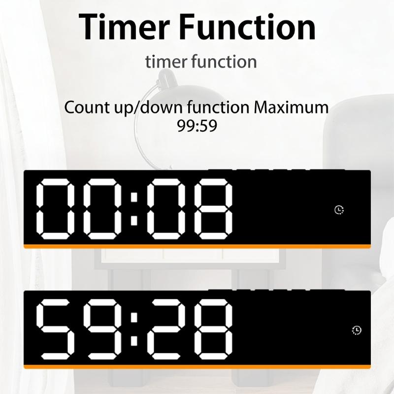 LED Wall Clock Simple Colourful Digital Clocks Gym Wall Multifunction Clock Large Led Screen Large Digital