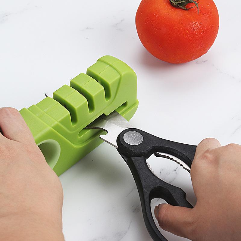 Four-in-one Knife Sharpener Kitchen Manual Sharpening Stone Household Multi-Functional Nordic Fast Four-Segment Fast Knife Sharp