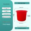 ZISIZ Thickened Plastic Bucket with Lid