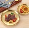 14/17/20/23Cm Round Plate Dessert Plate Fruit Dish Barbecue Plate Bone Spitting Dish 201 Stainless Steel Tray Tableware