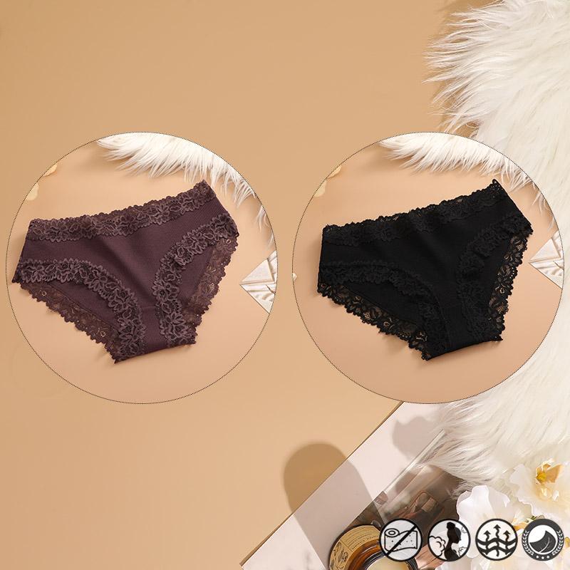 2 Teile/satz Baumwolle Unterwäsche Für Frauen Sexy Spitze Gerippt Floral Thongs Weibliche Atmungsaktive Feste T-back Bikini S-XL Sexy spitze Höschen