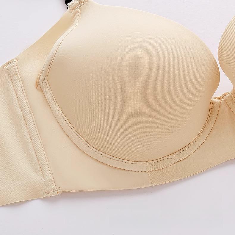 Seamless Lingerie Women's Soft Steel Rims Thin Bra Anti-sagging Full-cup Fashionable Letter Bra Push Up Bra