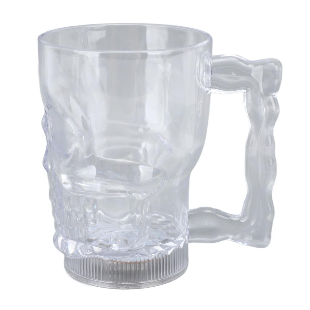 20oz Light Up Skull Mug LED ABS Colorful Lights 50mAh Skull Halloween Cups for Halloween Event