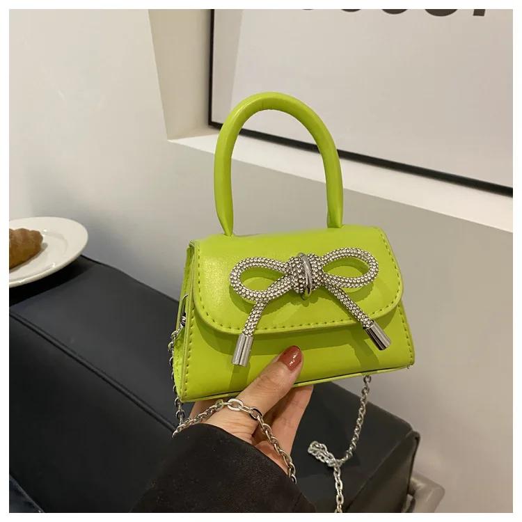 Mini Portable Small Square Shoulder Bag Women's  Autumn Winter New Fashion Chain Shoulder Messenger Crossbody Bag