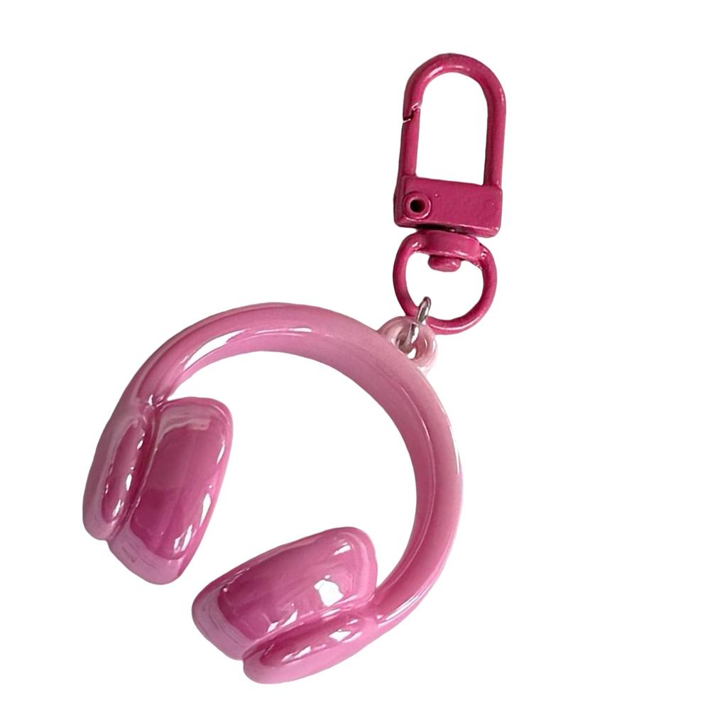 Stylish 3D Headphone Keychain Bag Pendant for Backpacks User Friendly Resin Creative Gift for Friends and Students