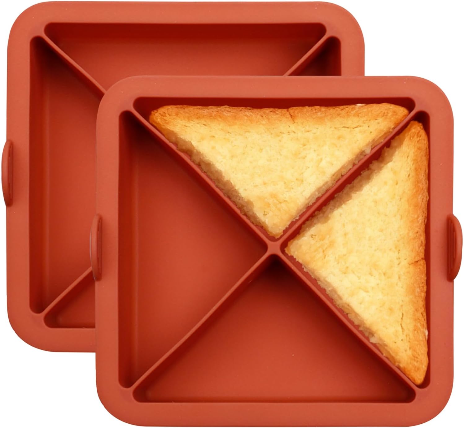 

Pan, Set of 2, Non-stick 4 Cavity Scone Baking Molds for Brownies, Pizza, Pastry, Cornbread, Muffin, Mousse Cake United States