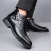 Men Boots NonSlip Fashion Brand Mid Top Chelsea Men'S British Style Business High Leather Fashionable Quality Sole Non Slip