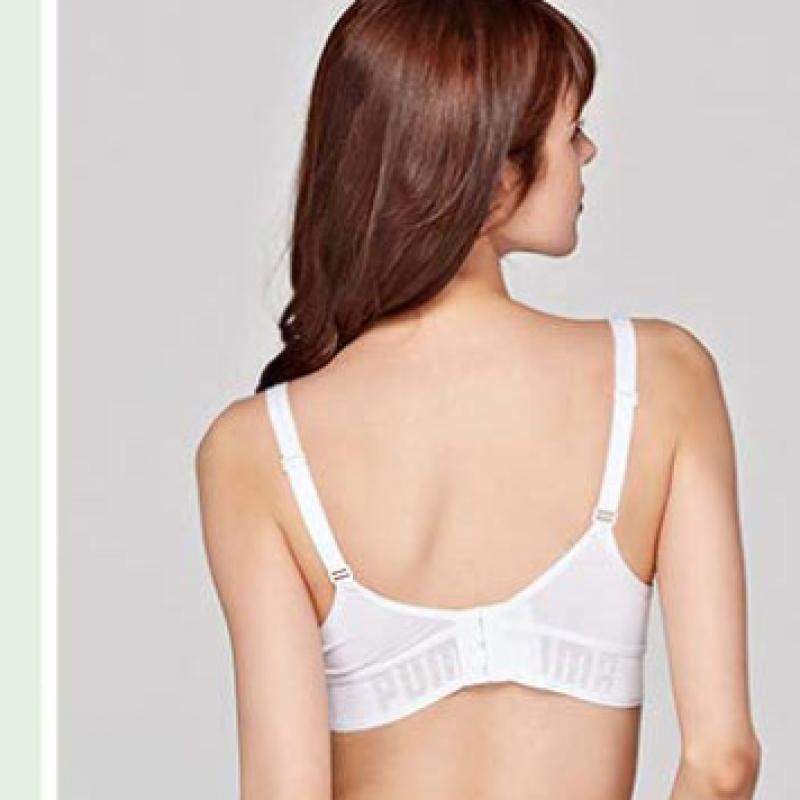 Puma Bodywear Puma Active Comfort Bra Panty 2 Piece Purple White