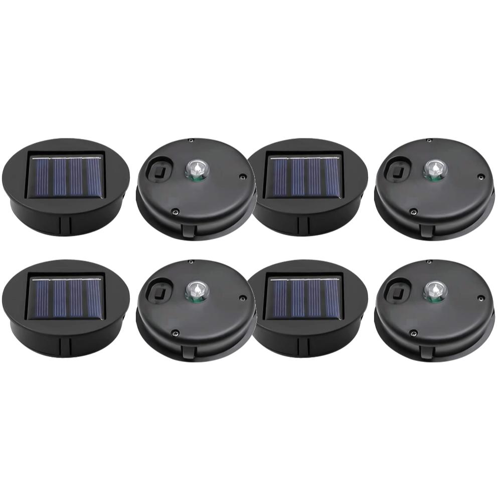 4pcs Solar Panel Lantern 1.2 V 600 MAh Solar Lights Replacement Top LED Solar Panel Lantern Lid Lights for Outdoor Pathway Yard