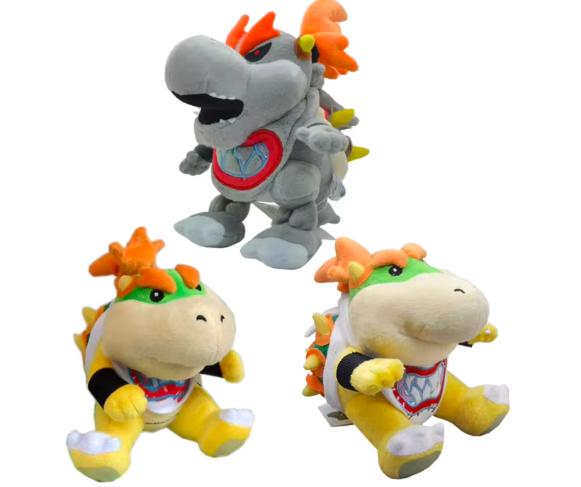 18cm Mario Koopa Fire Dragon Super Soft Plush Doll with PP Cotton Filling Mario Yellow Koopa II Son Bear Plush Toy 18cm