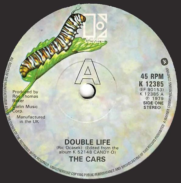 

7inch Record CARS - Double Life K12385 Elektra 1979 UK Rock Used