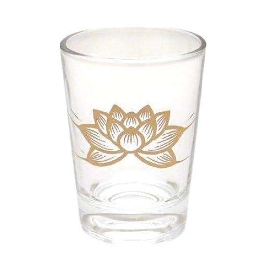 

Glass Cup Gold Lotus Buddhist Altar Memorial Supplies / [Large] Supplies,