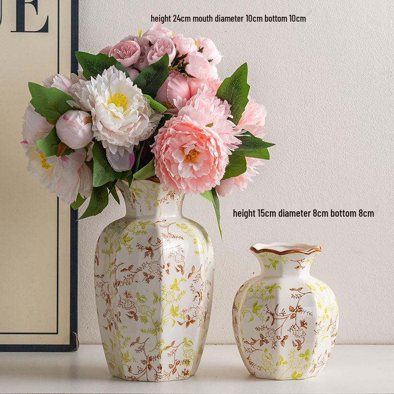 Chinese Blue & White Porcelain Retro Vase for Home Decor and Fresh Flower Arrangements