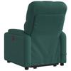 Massage Recliner with Rising Function Dark Green Fabric