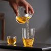 Japanese Style Heat-resistant Glass Gaiwan Puer Tea Cup and Lid Tea Bowl Chawan Chahai Kung Fu Tea Set Accessories