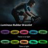 The Dark Luminous Rubber Bracelets Basketball Wristband Silicone Sweat Band Never Give Up Bracelet