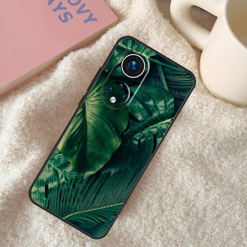 Tropische Grüne Pflanzenblatt Hülle Für Honor X9c X8a X8b X9b X9a X8 X9 50 70 90 Lite Honor 200 Lite Magic 5 6 7 Pro Hülle