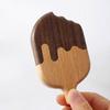 1pc Creative Wooden Bottle Opener, Ice Cream Shaped Bottle Opener, Solid Wood Refrigerator Sticker