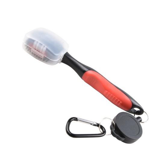 Double-sided Golf Club Cleaner Brush Nylon Wire Bristles Golf Club Grooves Cleaner Club