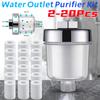 Water Outlet Purifier Kit Universal Faucet Filter Kitchen Bathroom Shower Filter Transparent Bathroom Filtration System For Home