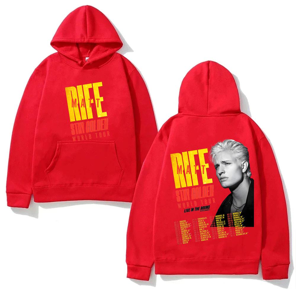 Stay Golden World Tour 2026 Live In The Round Hoodie Matt Rife NEW Hoodie Unisex Comfortable Gothic Clothes Long Sleeve Pullover