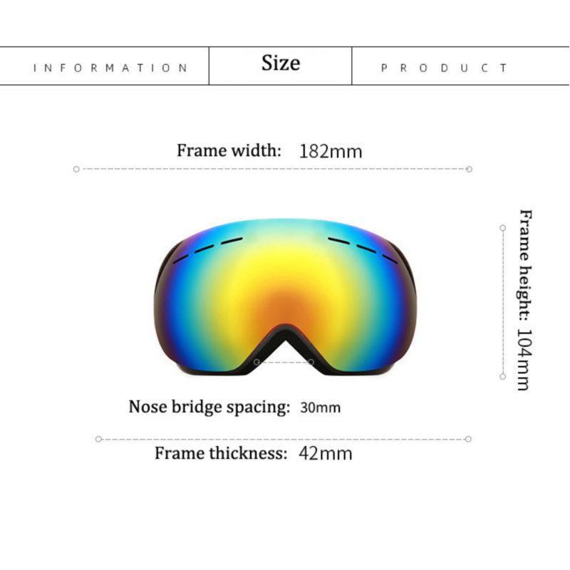 Sport Snowboard Ski Goggles Windproof Skiing Eyewear Double Layers Anti-fog Ski Mask Glasses Men Women Sunglasses Goggles