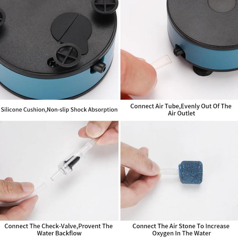 USB DC Low Pressure Aquarium Oxygen Air Pump Small Oxygenating Pump Oxygen Feeder Air Compressor Fish Tank Aquarium Accessories