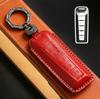 4 Botton Genuine Leather Auto Key Fob Remote Cover Case Fit For Wey Mocha Coffee 01 Tank 300 Tank300 Coffee01 Coffee1 Key Ring Auto Accessories
