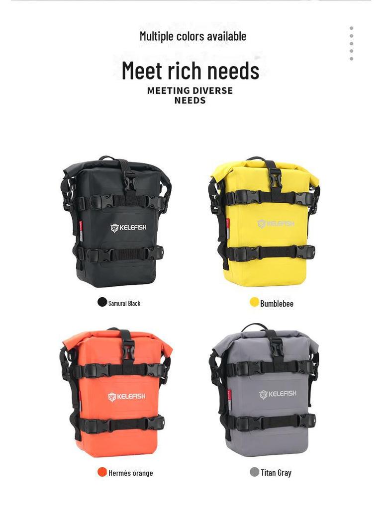 KELEFISH Rainproof Motorcycle Reflective Side Travel Bag