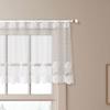 Finished Window Screen, White Spray Short Curtain, Semi-Blackout Window Screen Curtain