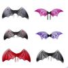 Halloween Kids Holiday Show Costumes Bat Wings Props Black Bat Wings Lightweight Black Mesh Halloween Costume Wings