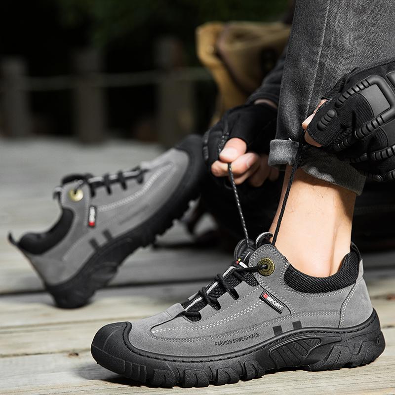 Satın alın Men Skid Resistant Hiking Shoes Fashion Mountain Boots