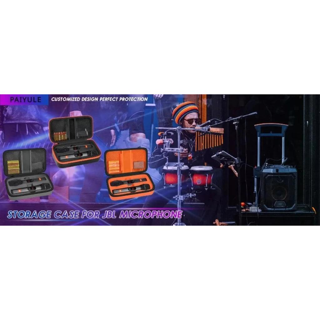 Shockproof Wireless Microphone Case Adjustable Drop Proof Microphone Storage Bag Handheld Microphone Carrying Case Business Trip