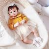 Baby Koi Baby Clothes Bodysuit with Long Sleeve Tulle Kindergarten Size 24M Skirt, Dress, Girls' Spring/Autumn Clothes, Button-Front Closure, Gift,